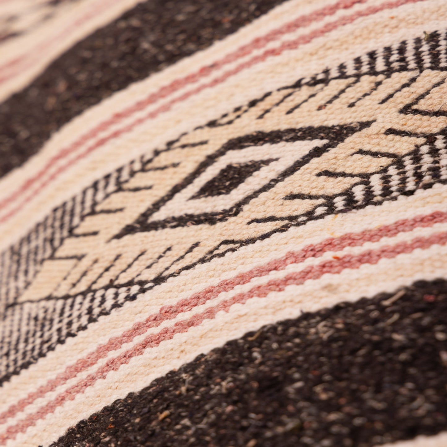 Handwoven Wool Corridor Runner Rug - Minimalist Berber Design