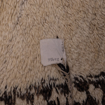 Vintage Beni Ourain Moroccan Rug | Handwoven Wool Berber Carpet with Geometric Diamonds ; 11,65 ft / 7,05 ft