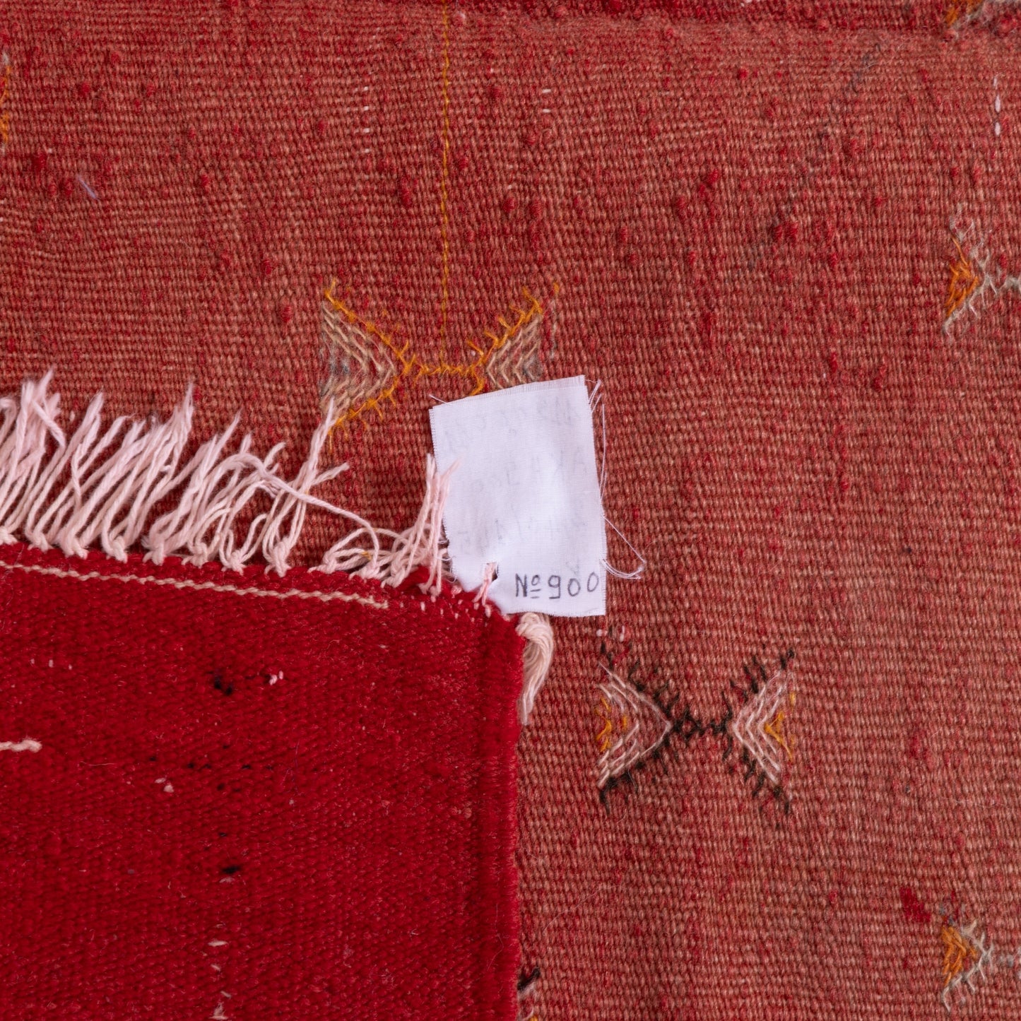 Handwoven Moroccan Akhnif Rug – Warm Terracotta Berber Wool & Cotton Carpet