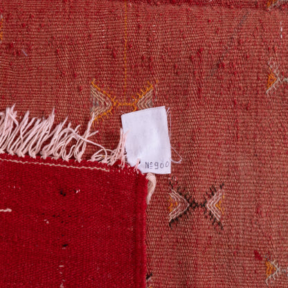 Handwoven Moroccan Akhnif Rug – Warm Terracotta Berber Wool & Cotton Carpet