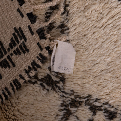 Authentic Vintage Beni Ourain Moroccan Rug | Handwoven Wool Berber Carpet ; 11,81 ft / 6,89 ft