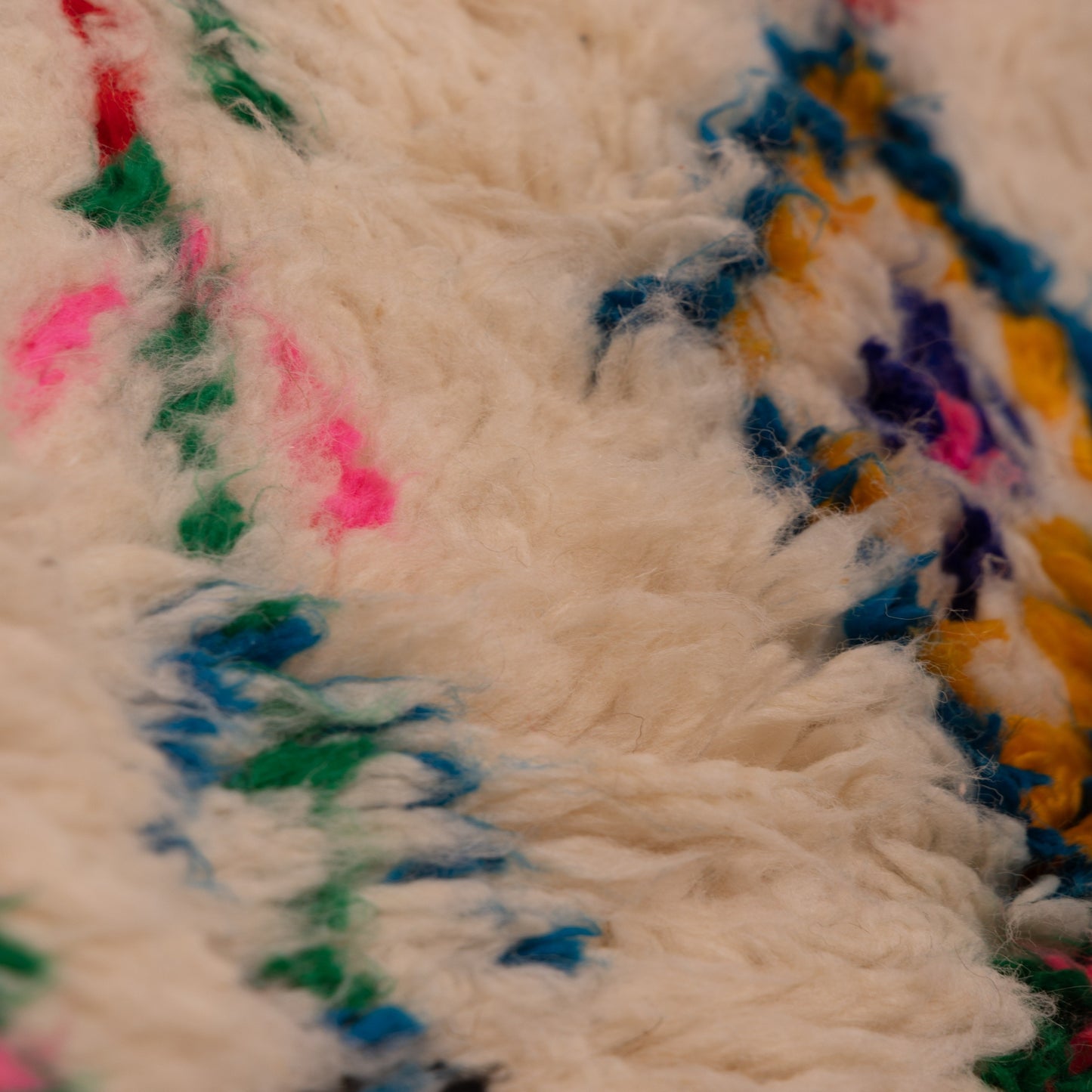 Colorful Azilal Rug - Small Handmade Moroccan Rug - 80% Wool, 20% Cotton - Boho Geometric Wall Hanging