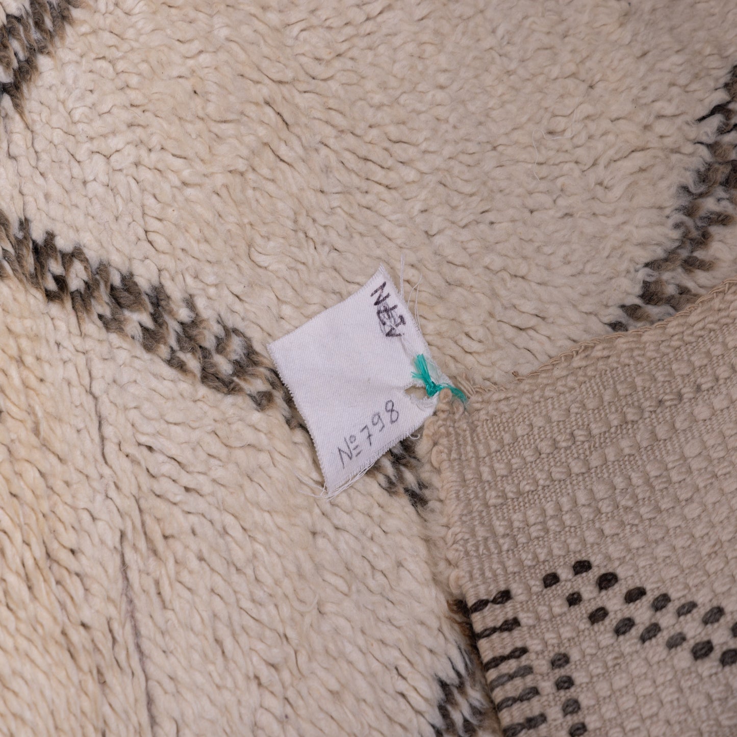 Vintage Moroccan Berber Rug – Handwoven Wool Carpet with Timeless Diamond Lattice Design ; 11,98 ft / 6,23 ft