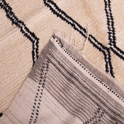 Vintage Moroccan azilale Rug  Handwoven Moroccan Wool in Tribal Brown Geometry
