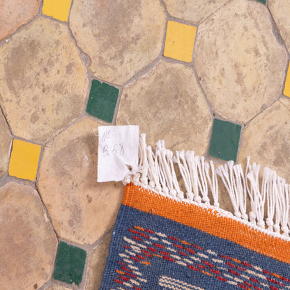 Authentic Handwoven Akhnif Rug – Moroccan Berber Elegance ; 3,44 ft  / 3,28 ft1.5