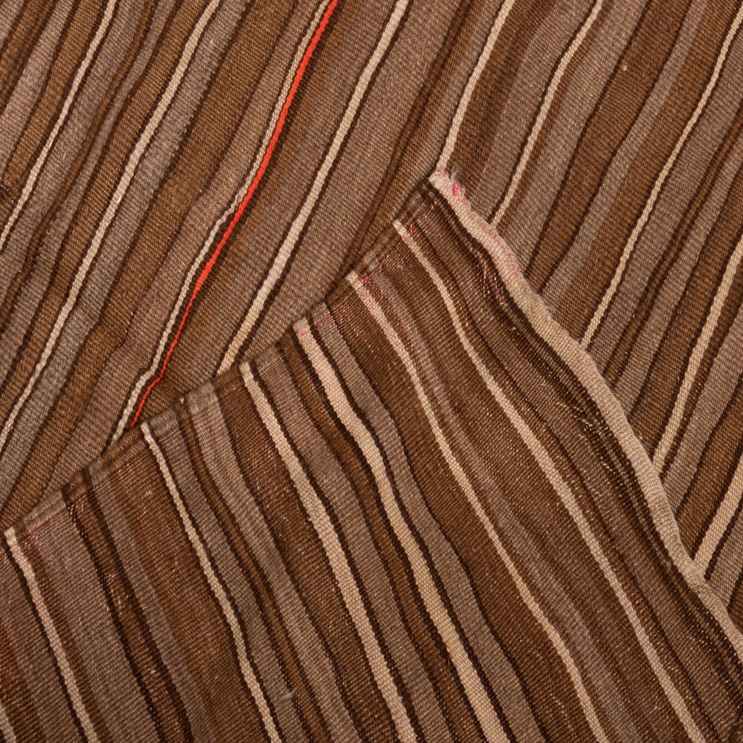 Vintage Moroccan Handwoven Wool Blanket | Striped Berber Textile | Rustic Nomadic Throw ; 6,56 ft / 3,94 ft