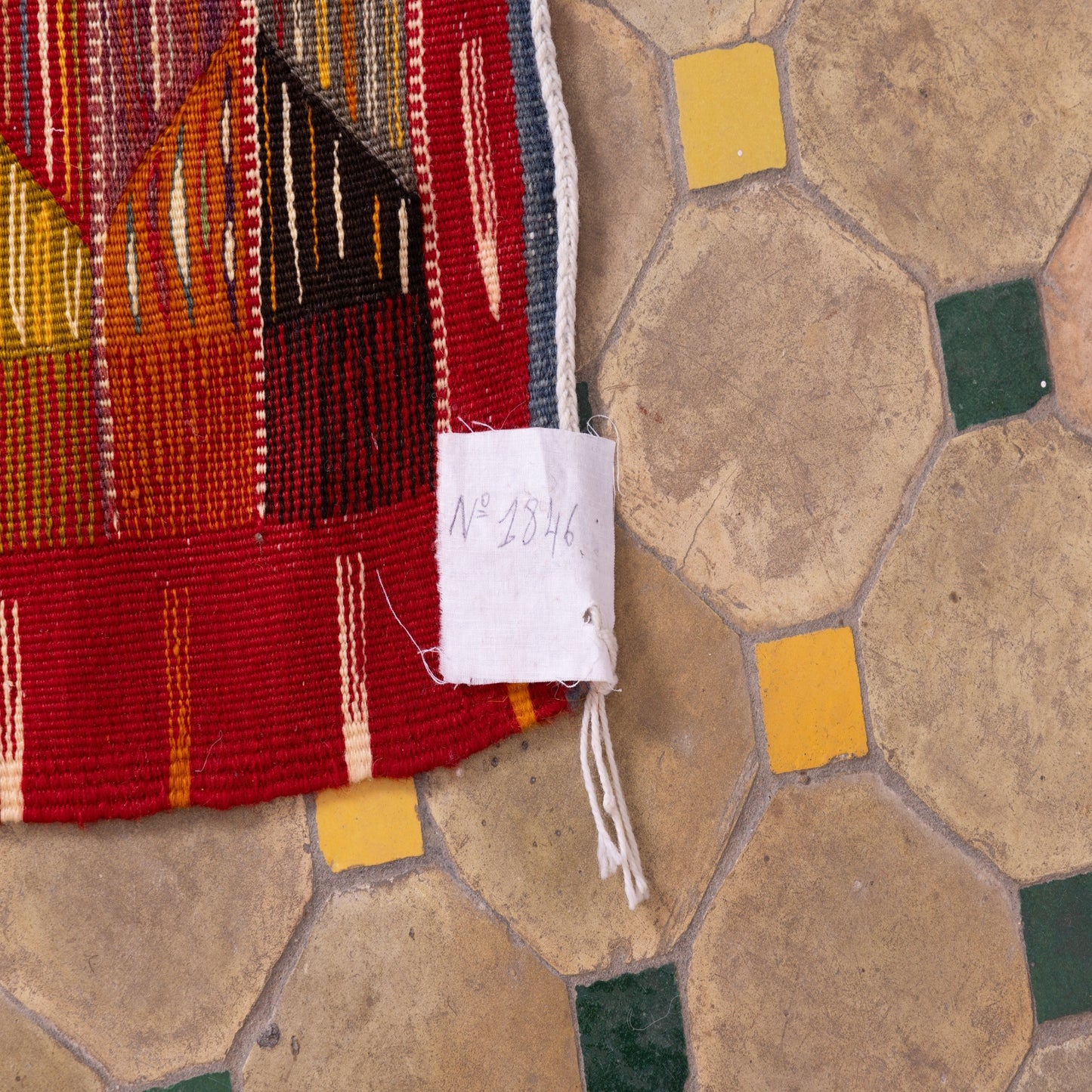 Authentic Handwoven Moroccan Akhnif Runner – Vintage Berber Wool Rug ; 6,73 ft / 3,44 ft