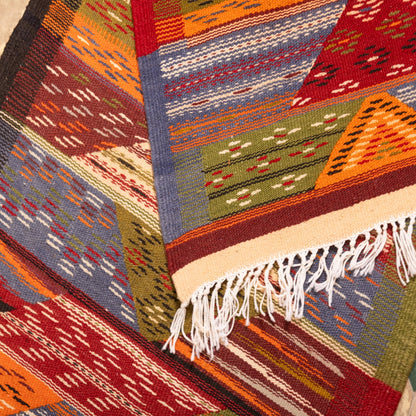 Moroccan Corridor Rug - Handwoven Runner - Patchwork Tribal Style