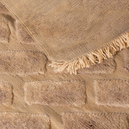 Moroccan Corridor Rug - Handwoven Runner - Neutral Toned Minimalist Design