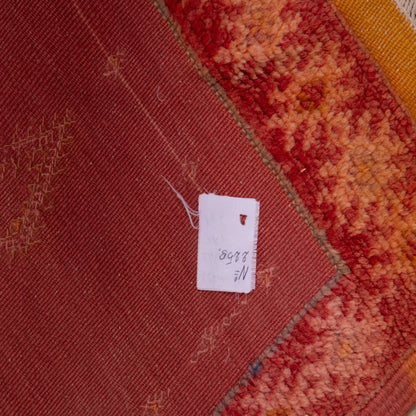 Handwoven Moroccan Akhnif Rug – Red & Blue Geometric Patchwork ; 7,87 ft /  5,25 ft