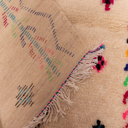 Colorful Azilal Moroccan Rug - Handwoven 80% Wool 20% Cotton - Boho Diamond Pattern - Moroccan Wall Hanging or Area Rug