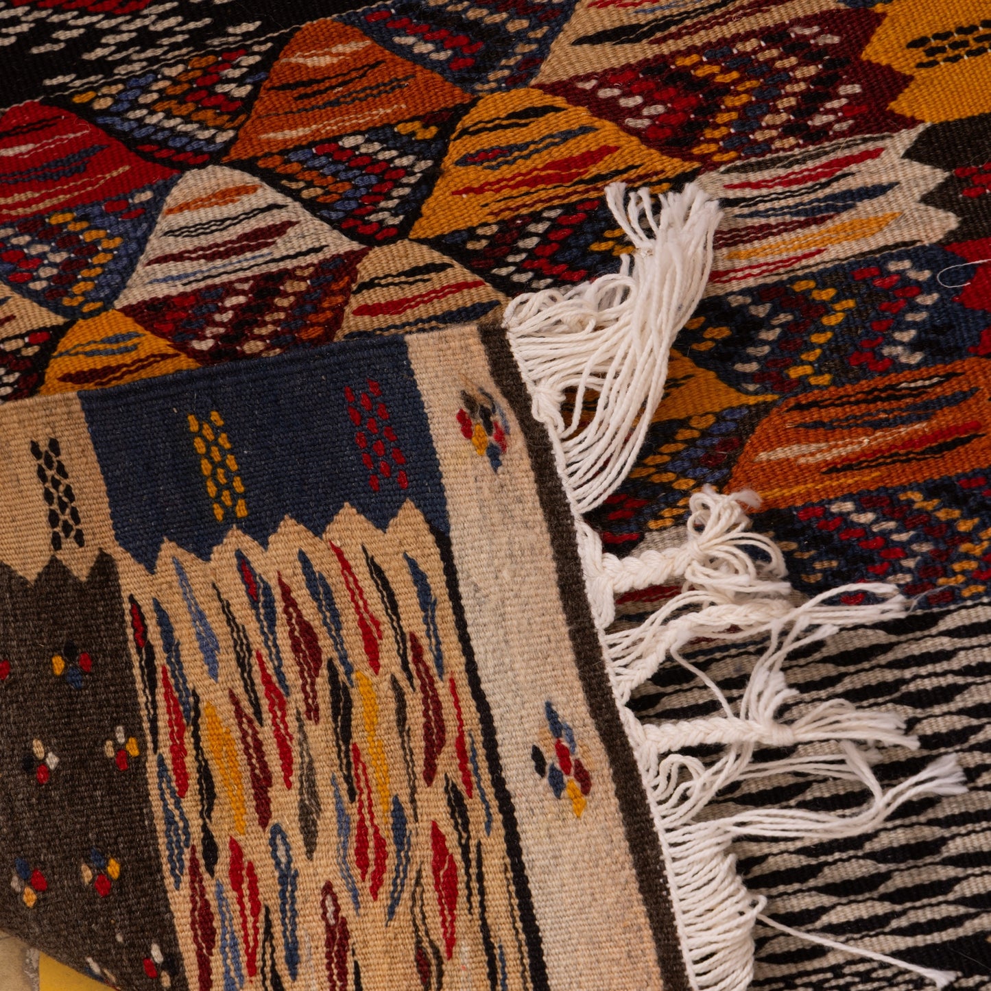 Moroccan Corridor Rug - Handwoven Runner - Tribal Patchwork Design