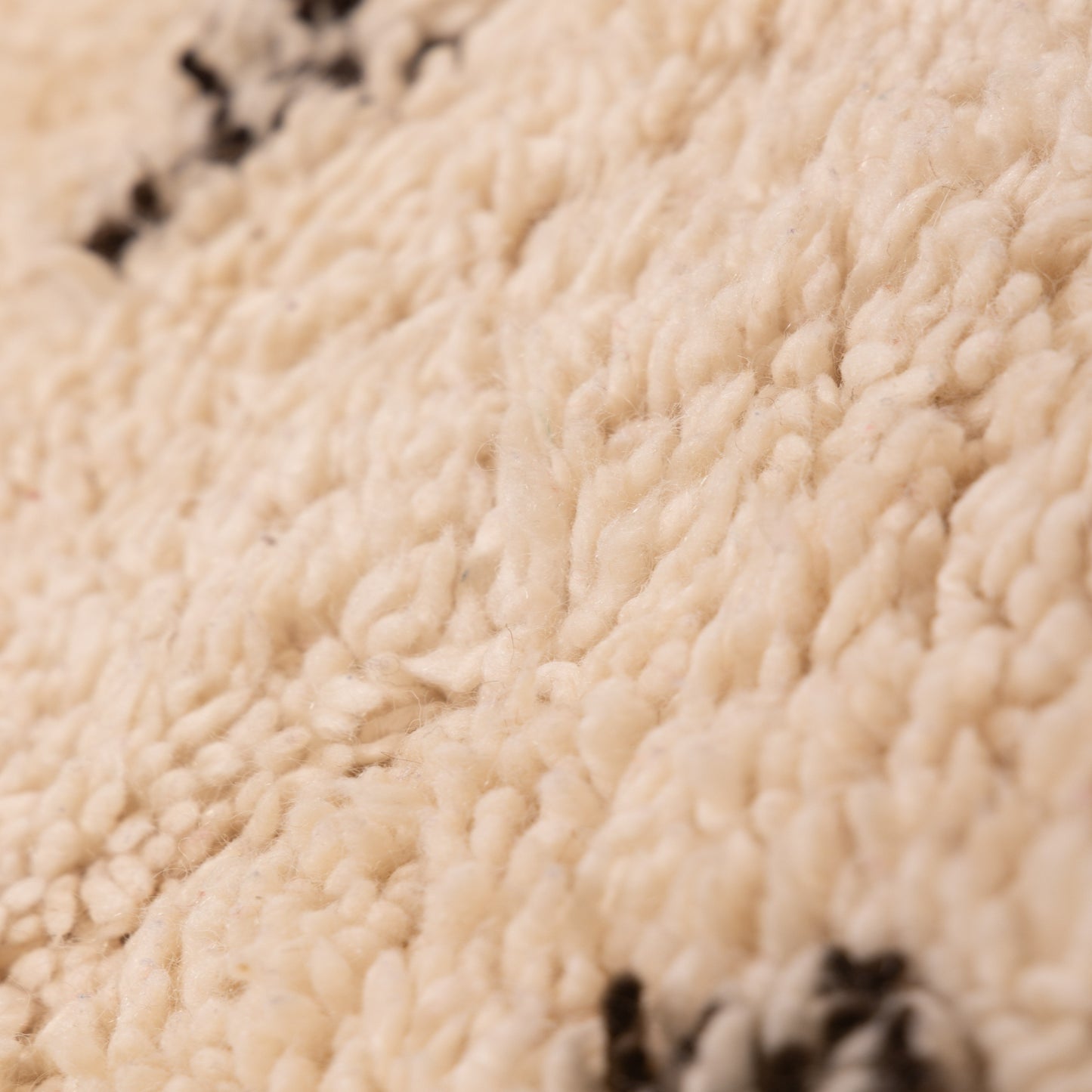 Modern Vintage Beni Ourain Rug | Abstract Moroccan Wool Carpet | Handmade Tribal Area Rug | Artistic Berber Symbols | 100% Wool | One of a Kind ;  9,51 ft / 6,56 ft