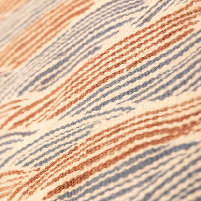 Moroccan Corridor Rug - Handwoven Wave Pattern Runner - Earth & Ocean Tones