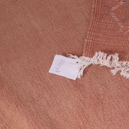 Handwoven Moroccan Akhnif Rug – Soft Terracotta Berber Wool Carpet ; 9,84 ft / 6,23 ft
