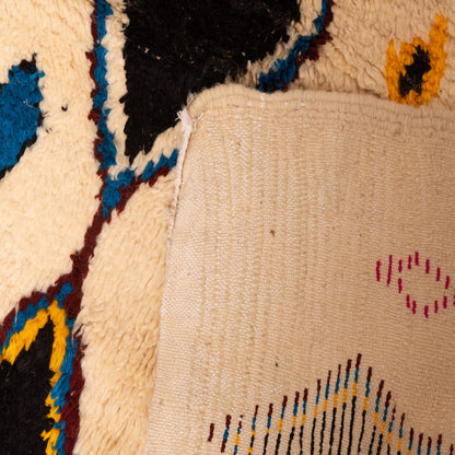 Multicolor Diamond Azilal Rug - 80% Wool 20% Cotton - Handmade Moroccan Berber Carpet - Boho Abstract Wall Decor or Runner
