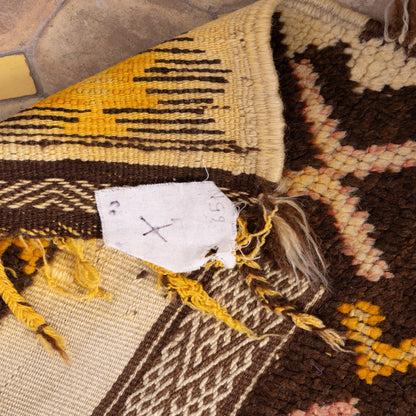 Handwoven Moroccan Akhnif Rug – Authentic Berber Wool & Cotton Tapestry ; 5,09 ft / 2,95 ft
