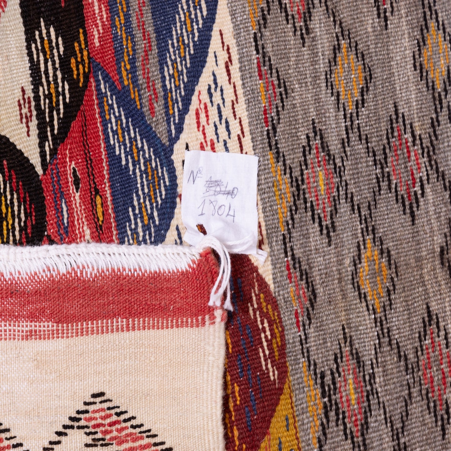 Handwoven Moroccan Akhnif Rug – Intricate Berber Wool & Cotton Carpet