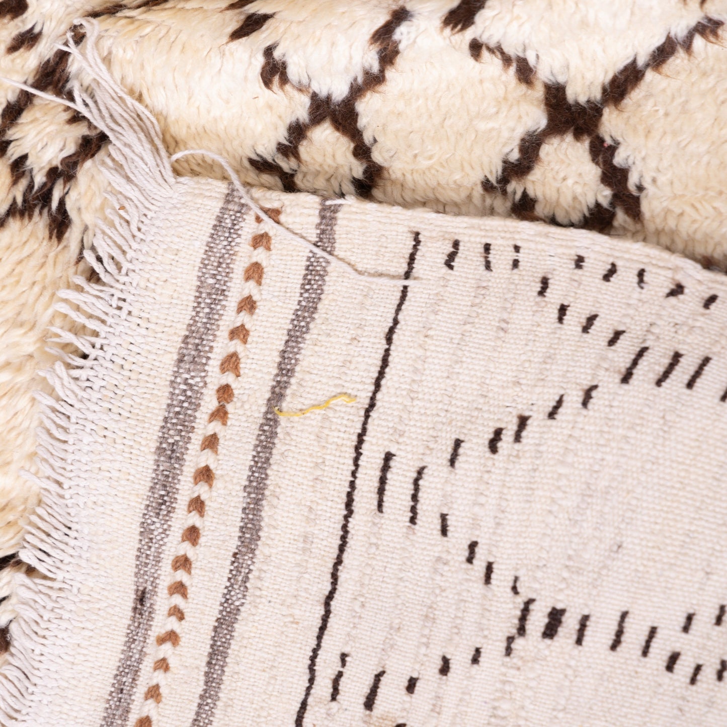 Vintage Moroccan Azilal Rug - Handwoven 100% Wool - Tribal Berber Art - Geometric & Symbolic Design