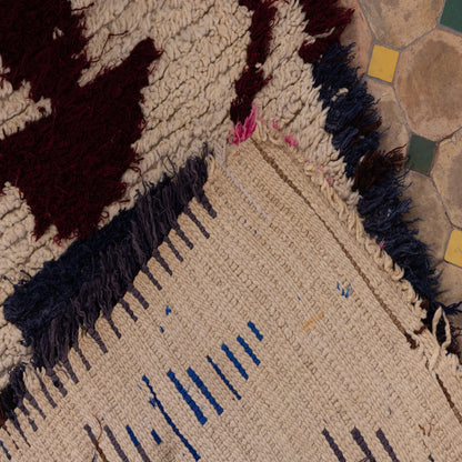 Totem Trail  – Vintage Azilal Rug with Tribal Symbol Spine