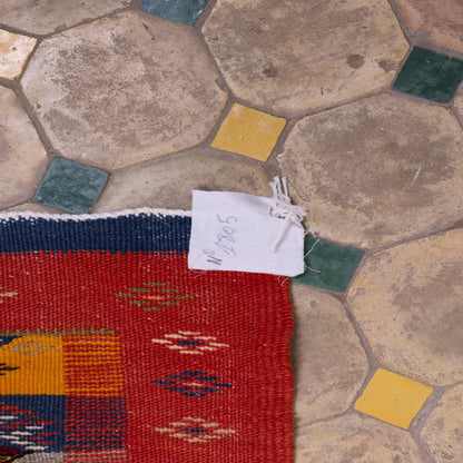 Handwoven Moroccan Akhnif Rug – Intricate Berber Wool & Cotton Carpet ; 9,02 ft / 5,25 ft