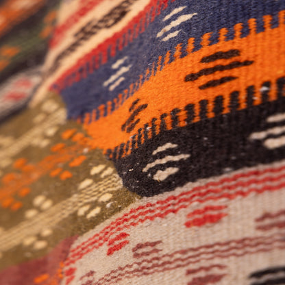 Moroccan Corridor Rug - Handwoven Runner - Chevron Patchwork Style