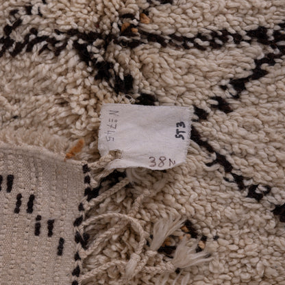 Handwoven Vintage Moroccan Berber Rug – Unique Wool Carpet with Tribal & Geometric Patterns ; 9,19 ft / 5,74 ft