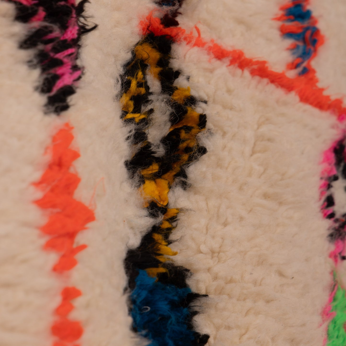 Vibrant Azilal Rug - Handmade Moroccan Wool & Cotton Small Carpet - Rainbow Tribal Boho Decor