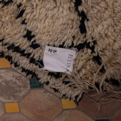 Authentic Moroccan Beni Ourain Rug – Handwoven Wool Berber Carpet – Large Diamond Pattern – Cozy & Timeless Home Decor ;  11,32 ft  / 5,91 ft