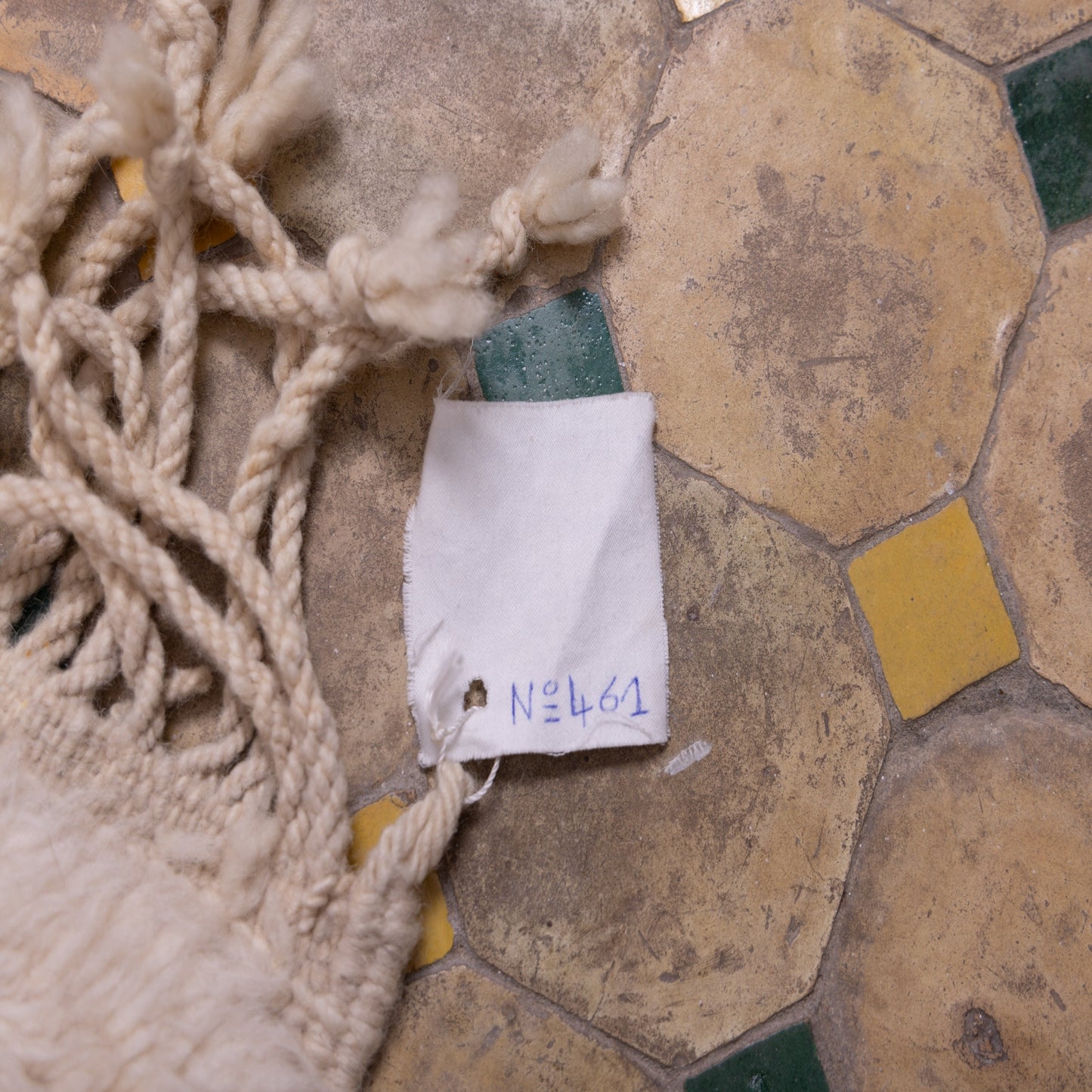 Handmade Mrirt Rug – 100% Wool Moroccan Berber Carpet – Cream & Blush Checkered Wool Rug – Luxury Minimalist & Modern Home Decor