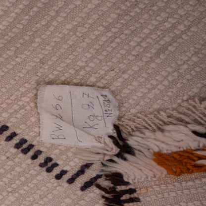 Authentic Handwoven Moroccan Beni Ourain Rug – Geometric Berber Wool Carpet ;  15,09 ft / 6,56 ft