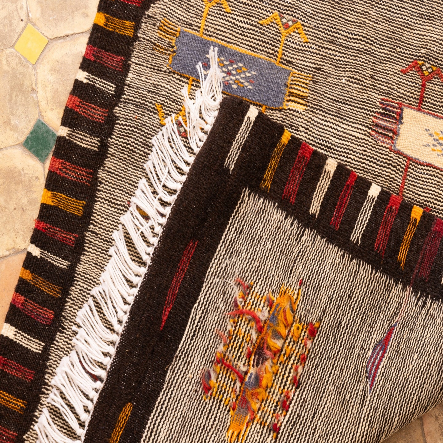 Moroccan Corridor Rug - Handwoven Runner - Desert Symbolism Design