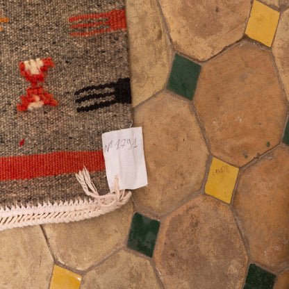 Moroccan Corridor Rug - Handwoven Berber Runner - Earthy Geometric Charm