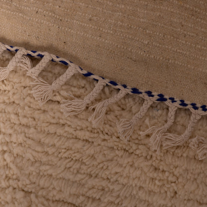 Minimalist Azilal Rug - Blue Geometric Moroccan Wool Rug - 80% Wool 20% Cotton - Modern Berber Handwoven Art