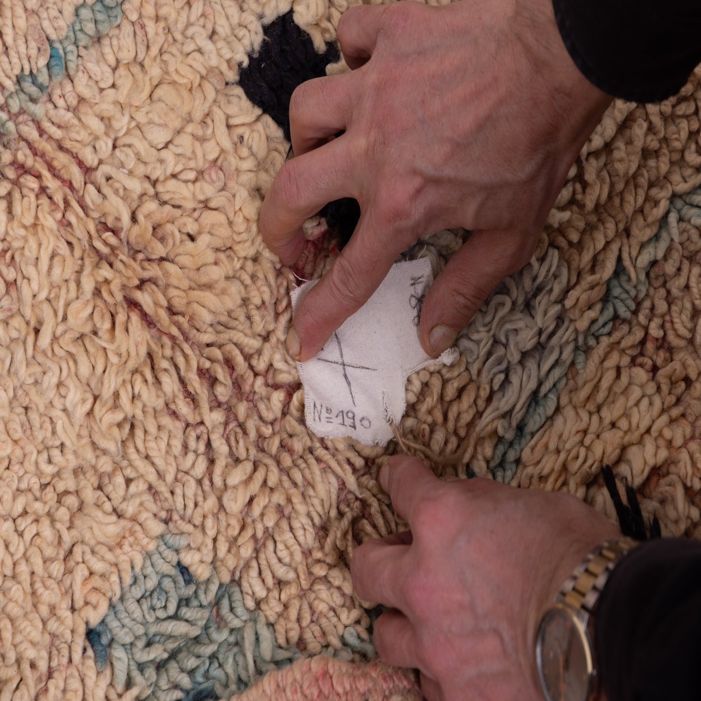 Vintage Moroccan Talsint Rug | Handwoven Geometric Wool Carpet ; 12,30 ft / 5,58 ft