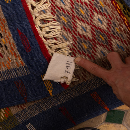 Moroccan Corridor Rug - Extra-Long Handwoven Runner - Tribal Patchwork Elegance