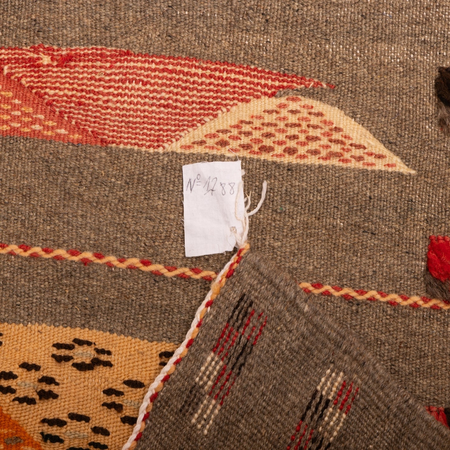 Moroccan Corridor Rug - Handwoven Runner - Earth Tones with Dune Motif