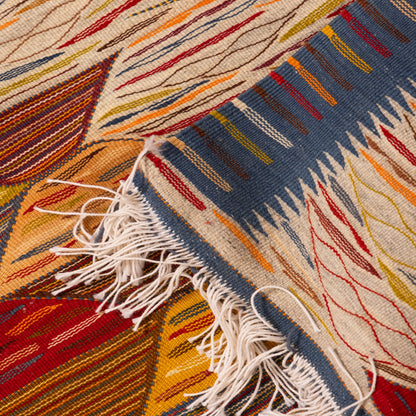 Moroccan Corridor Rug - Handwoven Runner - Mixed-Motif Patch Design