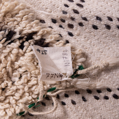 Vintage Moroccan Wool Rug – Authentic Handwoven Beni Ourain Berber Carpet ; 10,66 ft  / 6,07 ft