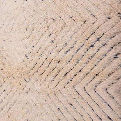 Authentic Mrirt Rug – Handmade Moroccan Wool Carpet – Minimalist Geometric Berber Rug – Luxury Soft & Thick Wool Area Rug