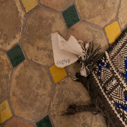 Vintage Moroccan Handwoven Berber Rug | Geometric Wool Tribal Runner ; 6,73 ft / 3,44 ft