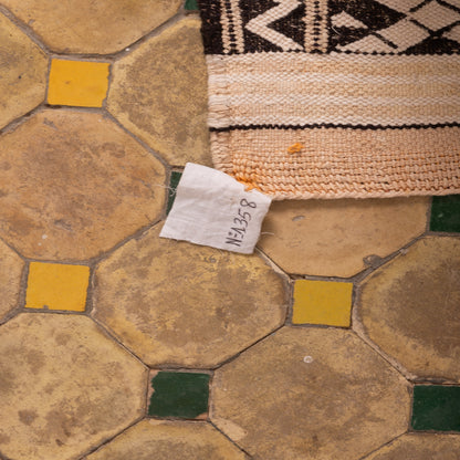 Ivory Tribal Wool Corridor Runner - Subtle Geometric Berber Elegance