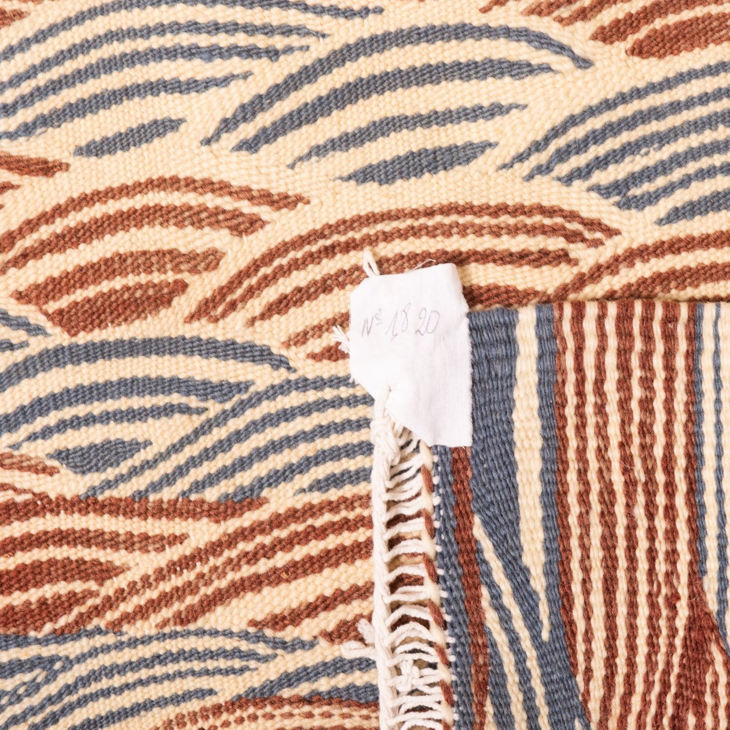 Moroccan Corridor Rug - Handwoven Wave Pattern Runner - Earth & Ocean Tones