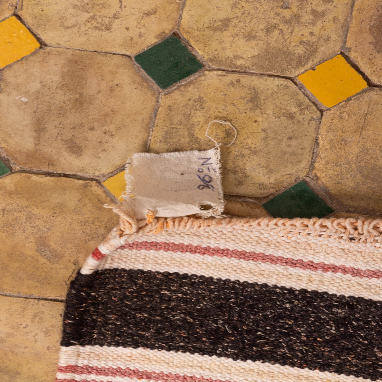 Handwoven Wool Corridor Runner Rug - Minimalist Berber Design