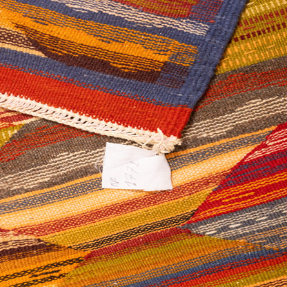 Moroccan Corridor Rug - Handwoven Runner - Vibrant Berber Geometry