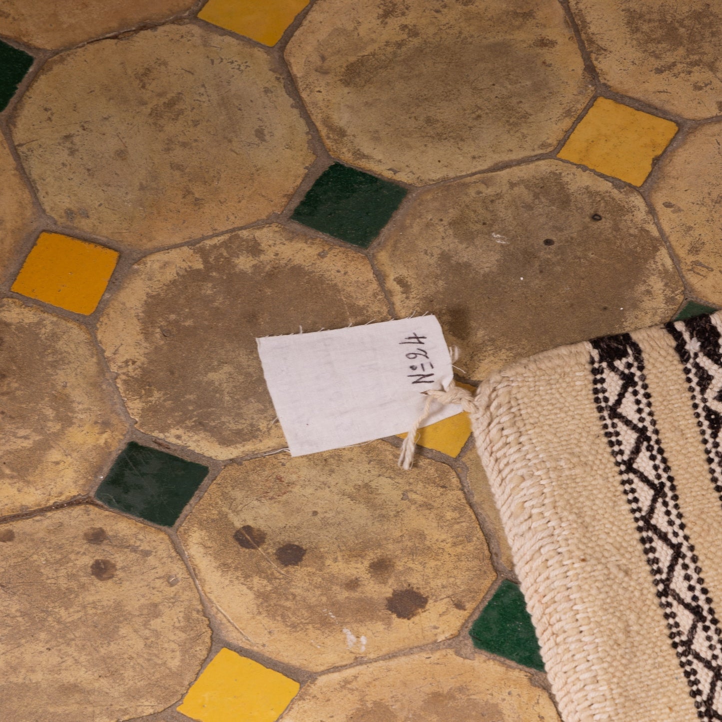 Handwoven Neutral Moroccan Runner Rug - 100% Wool