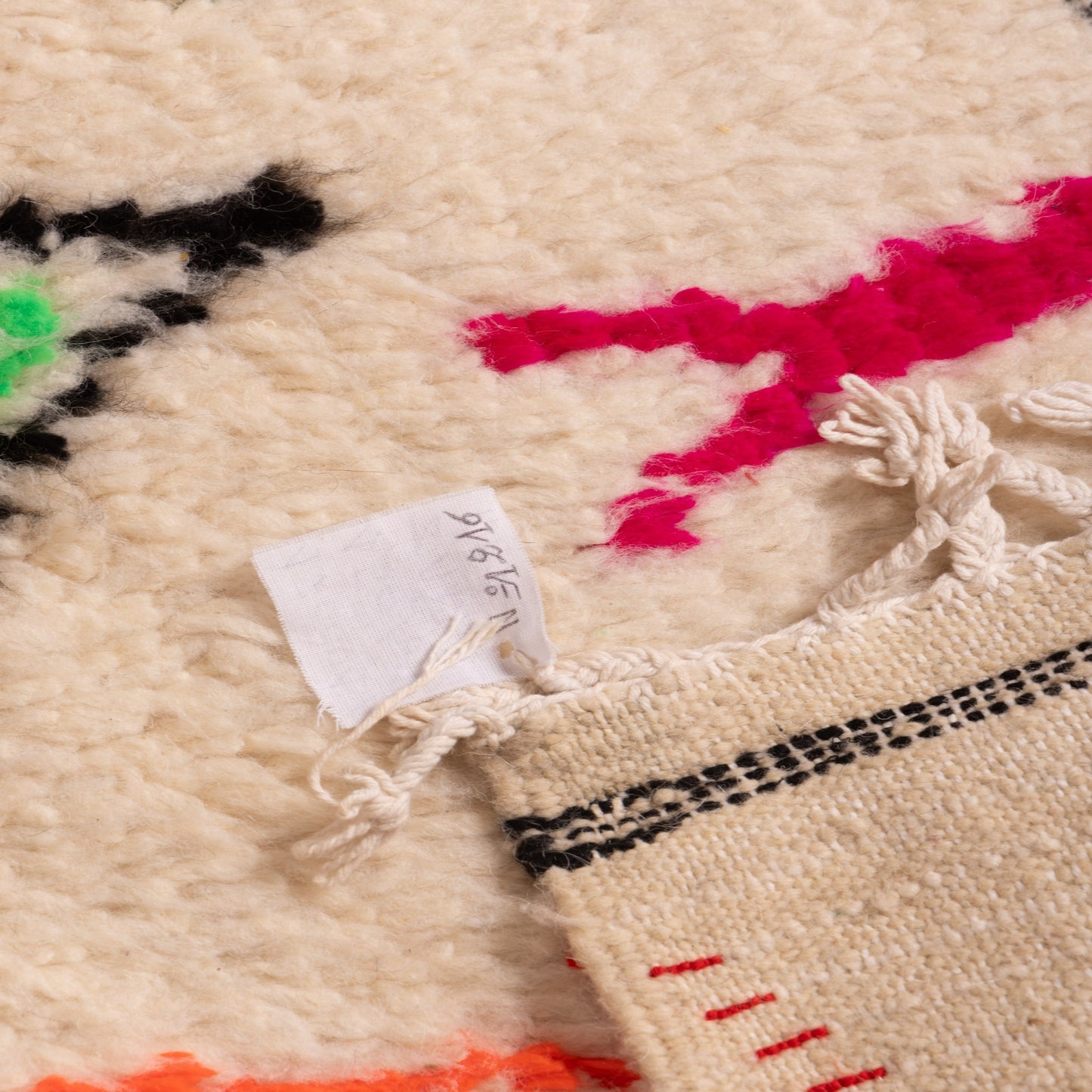 Colorful Small Azilal Rug - 80% Wool 20% Cotton Moroccan Handmade Carpet - Bright Diamond Tribal Design
